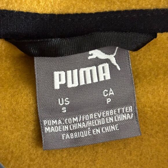 Puma Jacket Mens S Polar Fleece Hooded Full Zip bone Brown new - Picture 4 of 6